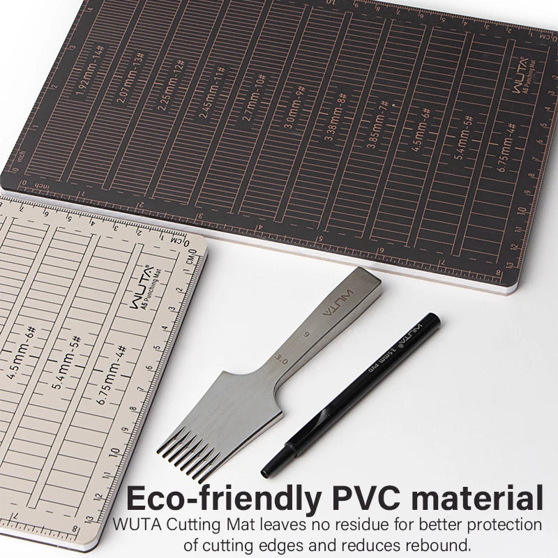 WUTA Professional 8mm Thicken Leather Punch Mat A4 / A5 Tools Cutting Mat, Punching Board,DIY Engraving Pad, Carving Knife Table