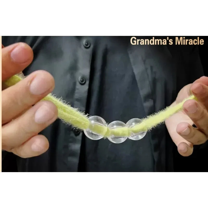 Grandma's Miracle Rope Through Ball Magic Tricks Magician Magia Props Stage Illusions Gimmicks Comedy Accessories Funny Magia