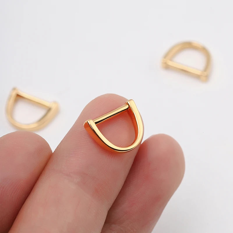 WUTA  Zinc Alloy D Ring Metal Zipper Pulle Buckle For Luggage hardware Accessories DIY Sewing Leather Craft 10pcs