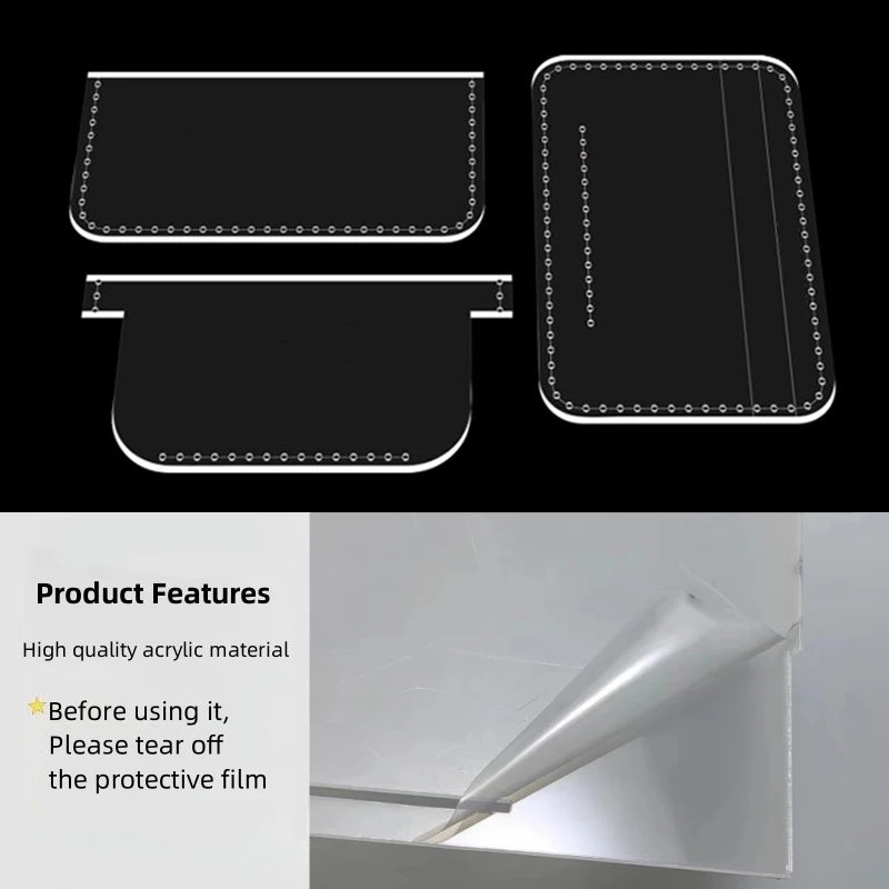 YOMDID 3PCS Mini Card Case Pocket Wallet Acrylic Making Template DIY Card Case Purse Acrylic Mold Leathercraft Stencil Supplies