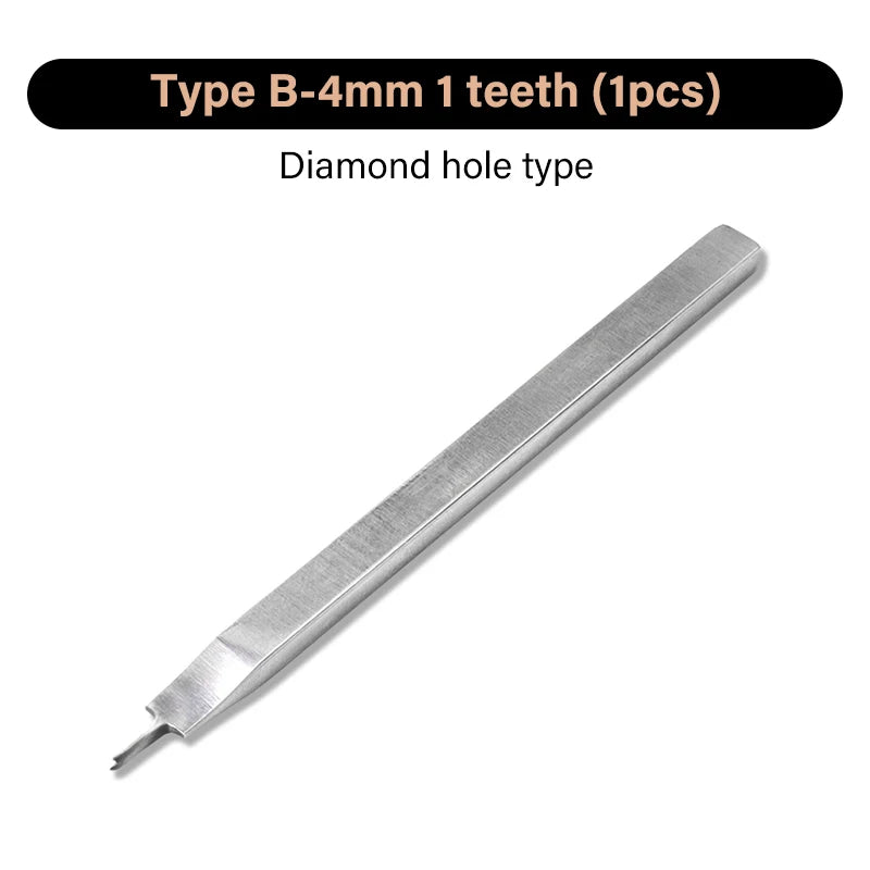 WUTA 1/2/4pcs Leather Chisel Diamond Hole Punch Stitching Tool French Style Pricking Iron DIY Craft Tools Completely Polished