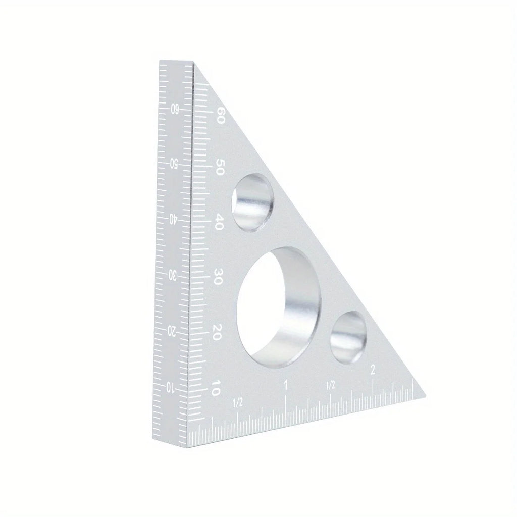 Aluminum Right Angle Ruler Woodworking Ruler Triangle Ruler Scales Machinist Carpenter's Square Height Measuring Tools Gauge