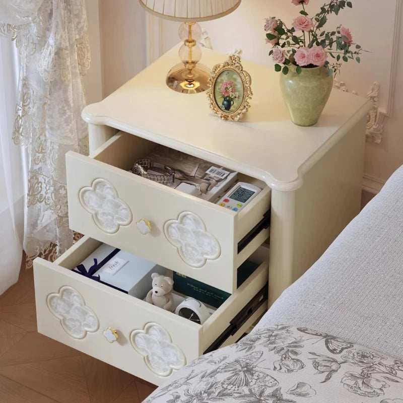 Decor Aesthetic Bedside Table Modern Wood Nightstands Cabinet Storage Nordic Design Comfortable Bedroom Room Furniture Home