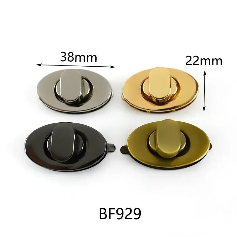 Deepeel 2Pcs Metal Lock Buckles for Women's Bags Turn Twist Locks Shoulder Bag Decor Closure Latch Clasp DIY Hardware Accessory
