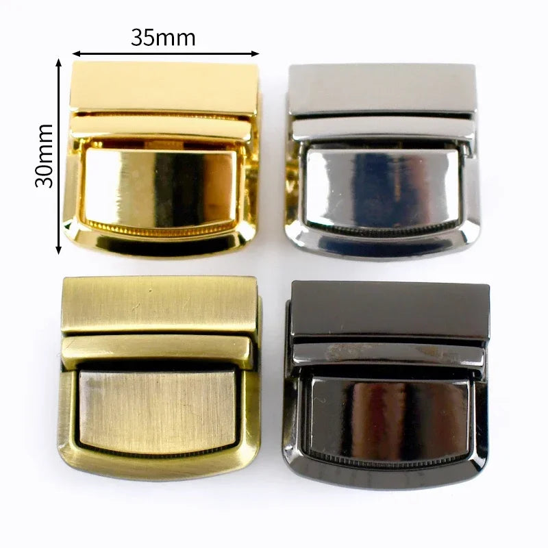 Deepeel 2Pcs Metal Lock Buckles for Women's Bags Turn Twist Locks Shoulder Bag Decor Closure Latch Clasp DIY Hardware Accessory