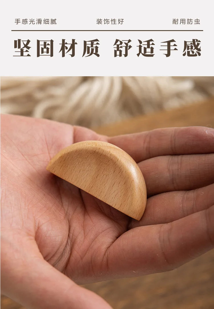 Log Color Cabinet Pulls Cabinet Door Handle Wardrobe Door Modern Simple Wooden Solid Wood Children's Cabinet Drawer Handle