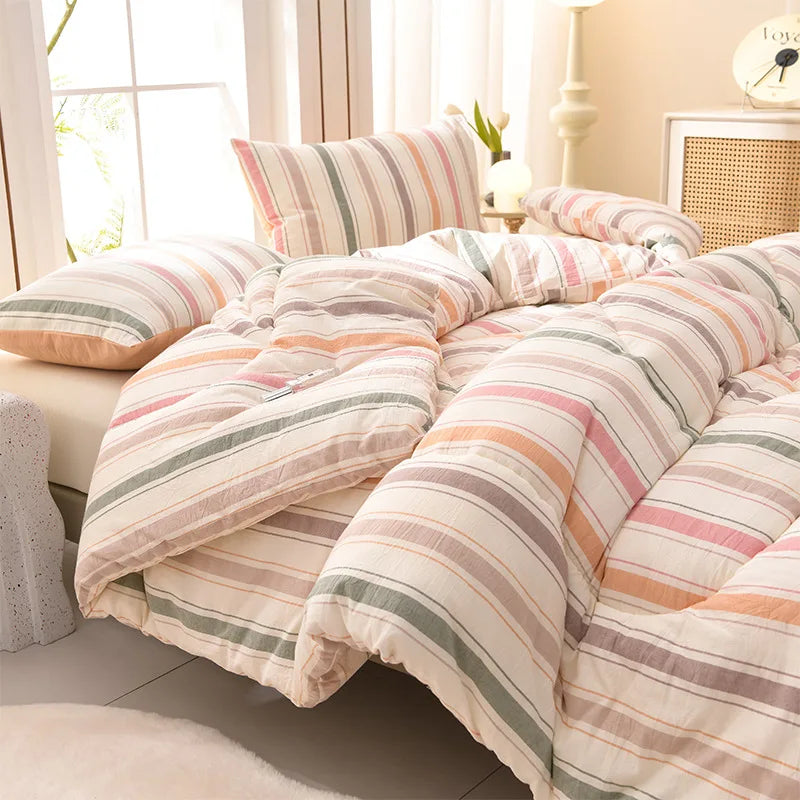 Winter Bedding Thick Quilt Blanket Thickened Warm Flannel Fleece Comforter for Cold Nights Set Bed Duvets Quilts the Blankets