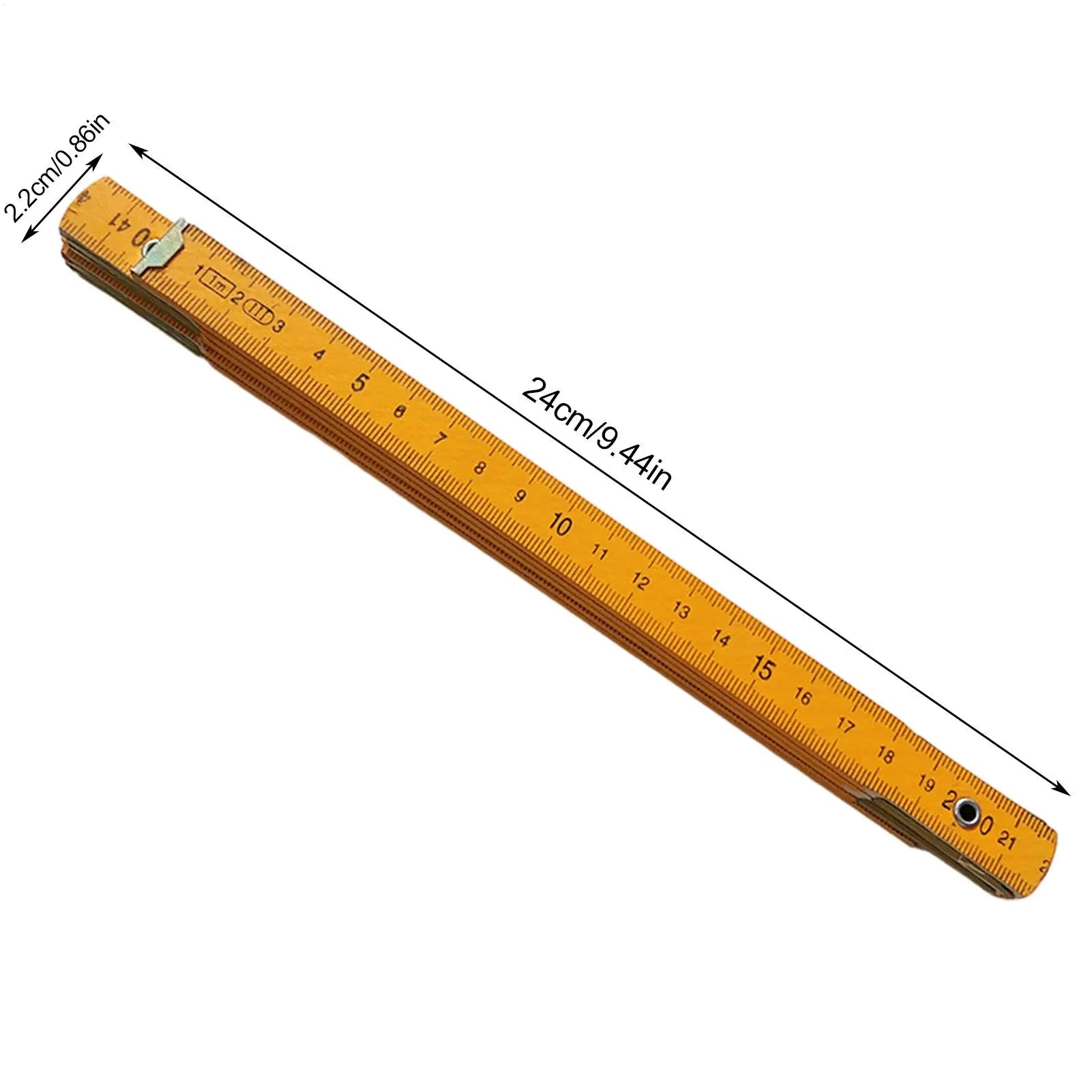 Wooden Folding Ruler 1 Meter Wood Measuring Ruler For Carpenters Metric Scale Ruler Measuring Ruler Stick Wood Drawing Tools