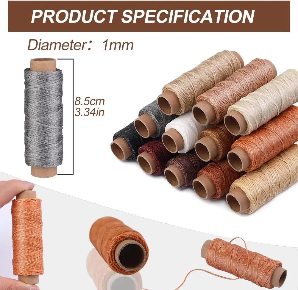 IMAZY Leather Sewing Waxed Thread Stitching Spool for Leather Craft DIY Bookbinding Shoe Repairing Sewing Tool Accessories