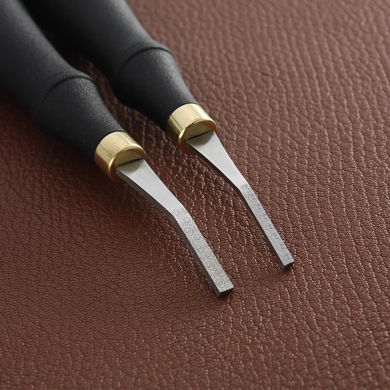 File Tool with Plastic Handle Leather Craft Tools for Edge Leather Tool Leather Surface Plastic Handle and Stainless Steel Head