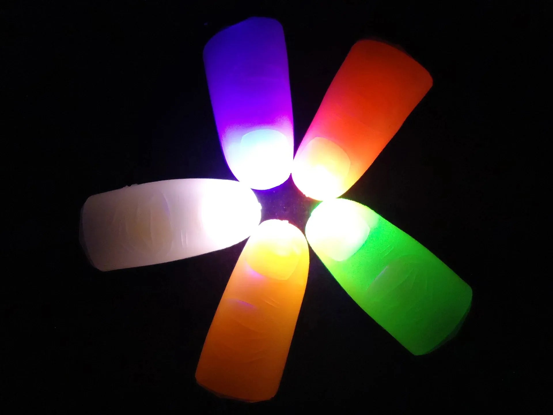 Magic Thumbs Light Toys for Adult Magic Trick Props Blue Light Led Flashing Fingers Halloween Party Toys for Children