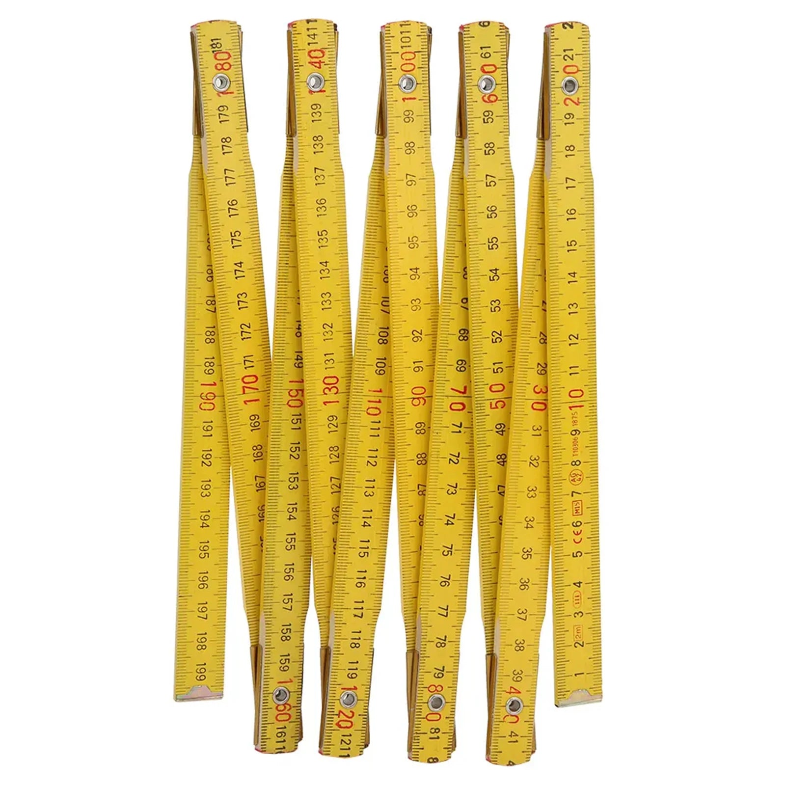 Wooden Folding Ruler For Carpenters Construction Builder 2 Meter 10 Folds Wooden Yard Stick Ruler For Home Improvement