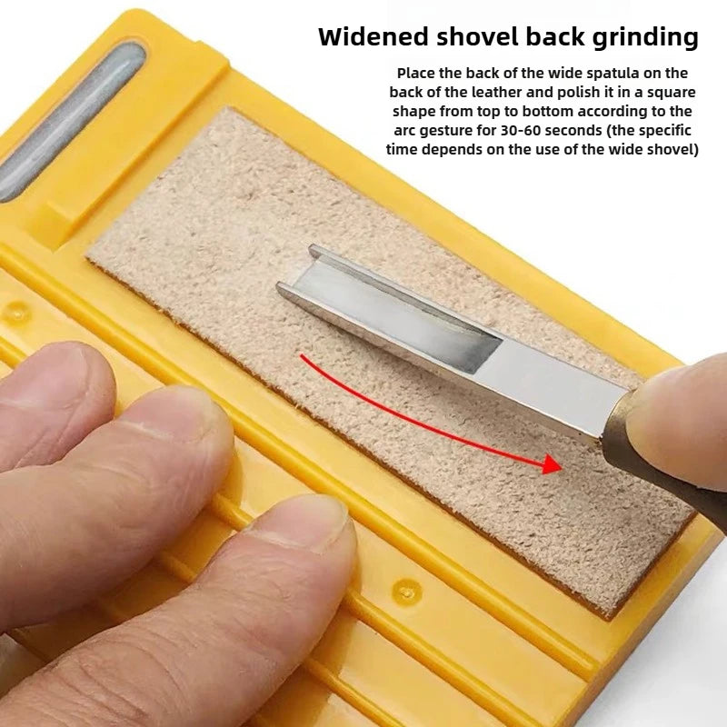 Leather Edging Beveler DIY Handmade Wide Shovel Grinder Portable Leather Repair Edge Trimming Tools Manual Edge Sharpening