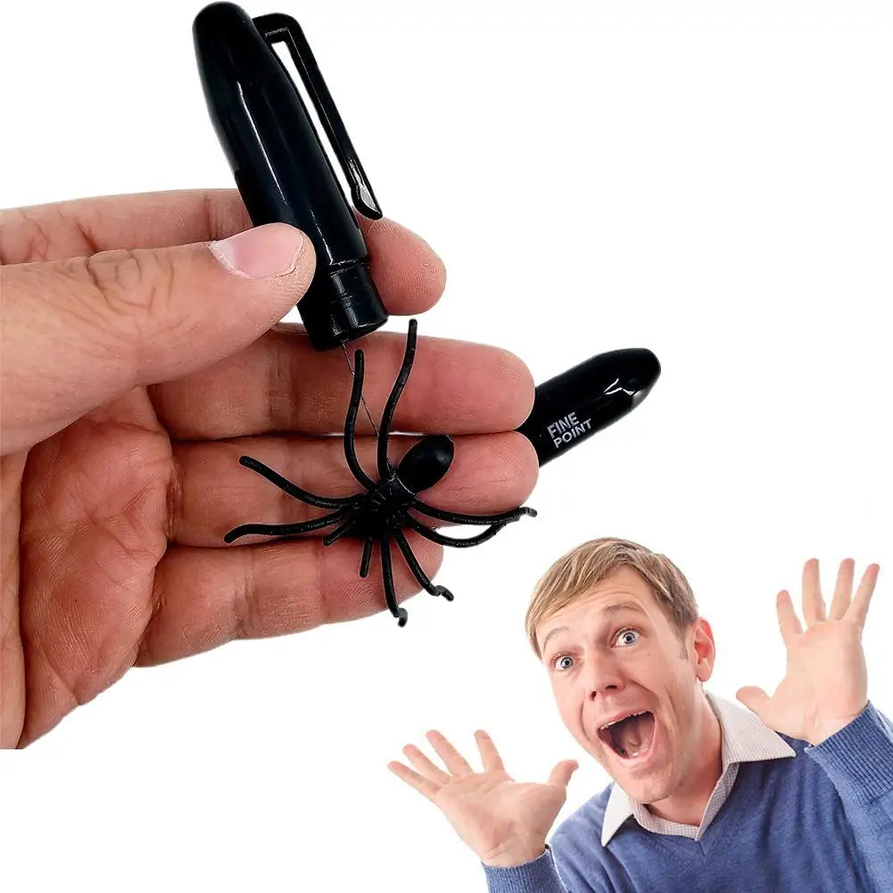 Scare Prank Spider Pen 3D Jumping Spider Magic Gag Gimmicks Easy To Do Magic Tricks Close-up Party Prank Toys Comedy Props