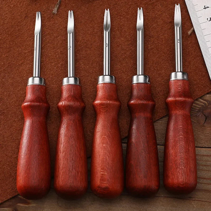 Leather Common Edge Beveler Skiving Craft Keen Edge Cutting Tool for Beveling V-shaped Blade with Rounded Center Taking The Edge