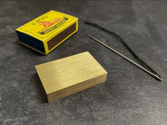 Matchbox Penetration Magic Tricks Needle Through Brass Block Magia Magician Close Up Illusions Gimmick Props Funny Mentalism