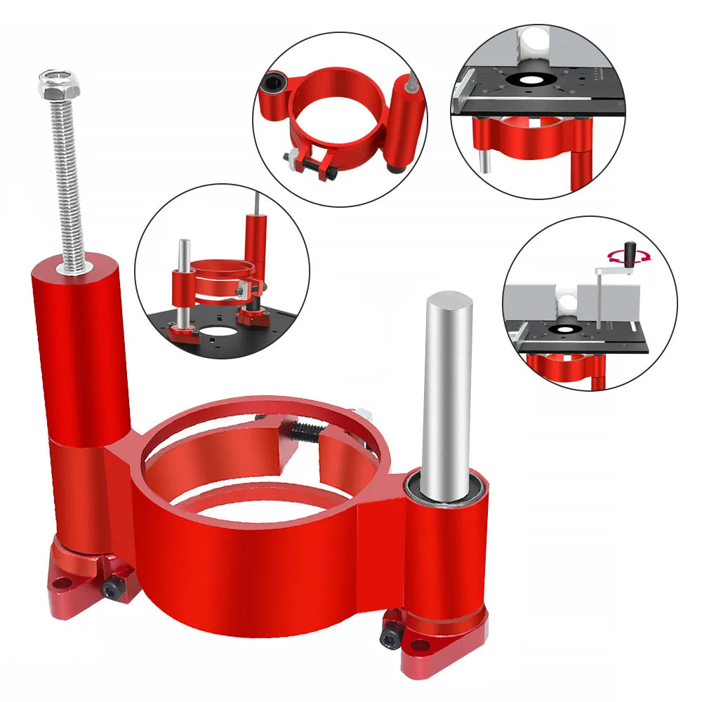 Precision Router Lift - Wood Router Aluminum Alloy Lifting Base for Woodworking Router Table Working Benches DIY Tools