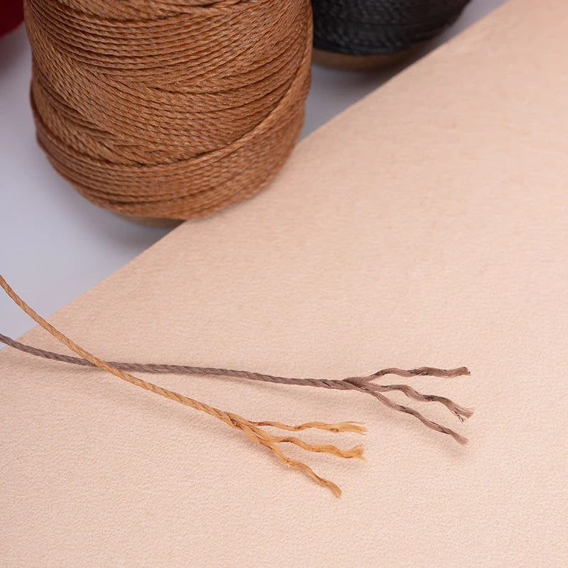 WUTA Leather Waxed Thread Round Polyester Sewing Threads Leather Craft Hand Stitching Line DIY Bracelet Thread Repair Work Cord