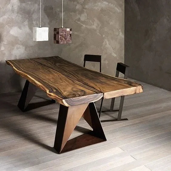 # Unique Furniture Design Walnut Slab Kitchen Restaurant Dining Wood Table For Sale