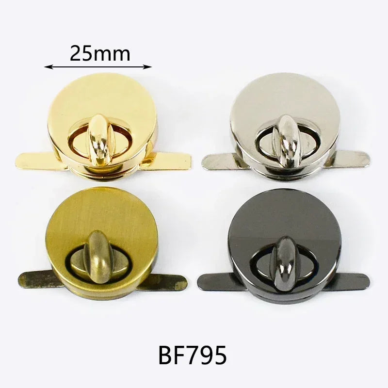 Deepeel 2Pcs Metal Lock Buckles for Women's Bags Turn Twist Locks Shoulder Bag Decor Closure Latch Clasp DIY Hardware Accessory