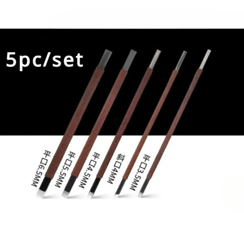 Stone Carving Hand Tools Set Professional Stone Carving Chisel Set 11/7/5/3pc Manganese Steel Woodworking Fine Sculpture Tool