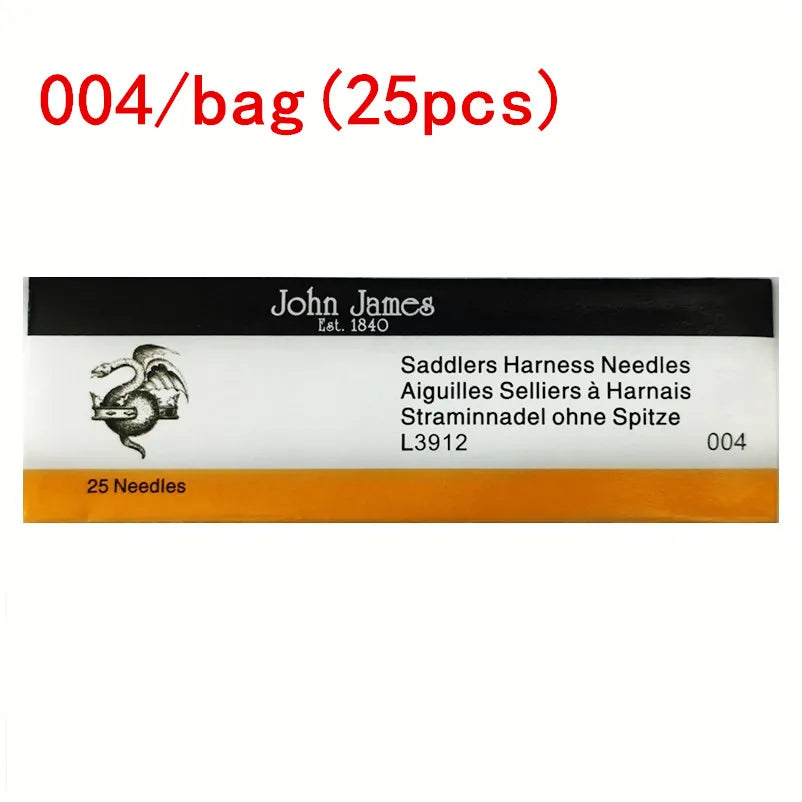 Junetree John James Saddlers Harness Needle Round point  JJ needle work good quality Assorted Hand Sewing Needle leatherCraft