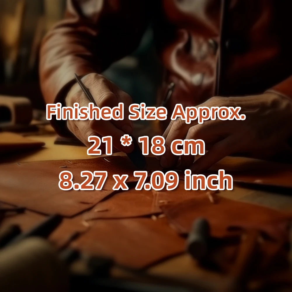 Large Capacity Women's Shoulder Bag, Stylish Handbag, Kraft Paper Template with Holes,DIY Leather Handmade Crafts-Special Gift