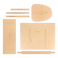 1set DIY Leather Business Bag Kraft Paper Template, Handbag Paper Pattern Drawing, Travel Bag Paper Stencil Making Mold Tool
