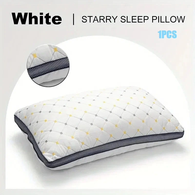 Polyester Pillow Insert for Adults - Hotel & Home Use Soft White Rectangular Bedding Core Durable Pillow for Dorm & Household