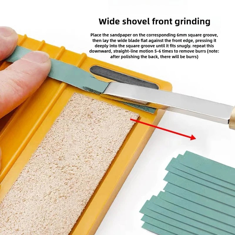 Leather Edging Beveler DIY Handmade Wide Shovel Grinder Portable Leather Repair Edge Trimming Tools Manual Edge Sharpening