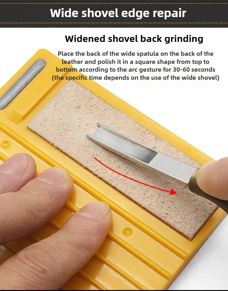 Leather Edging Beveler DIY Handmade Wide Shovel Grinder Portable Leather Repair Edge Trimming Tools Manual Edge Sharpening