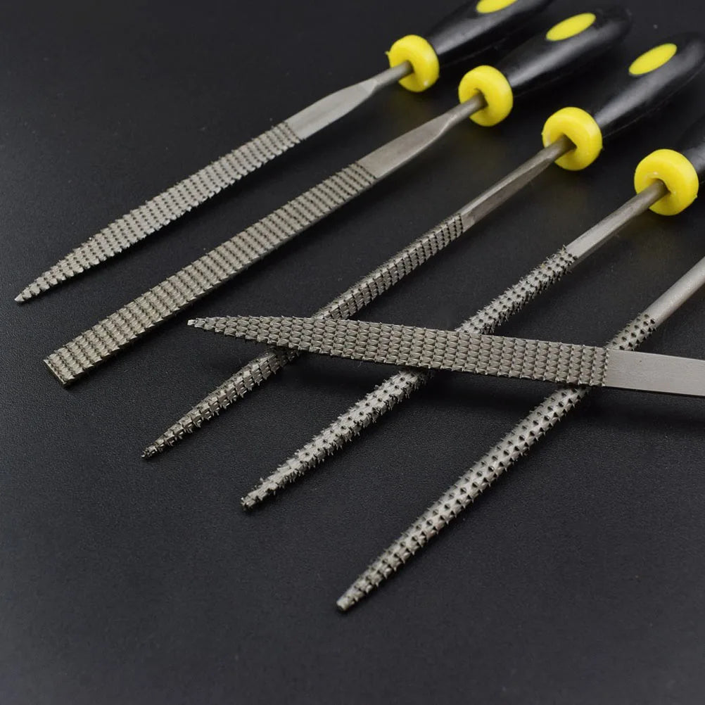 Wood Rasp Set 6pcs Carpenter 5x140mm File Carving Tools Double Riffler Tool