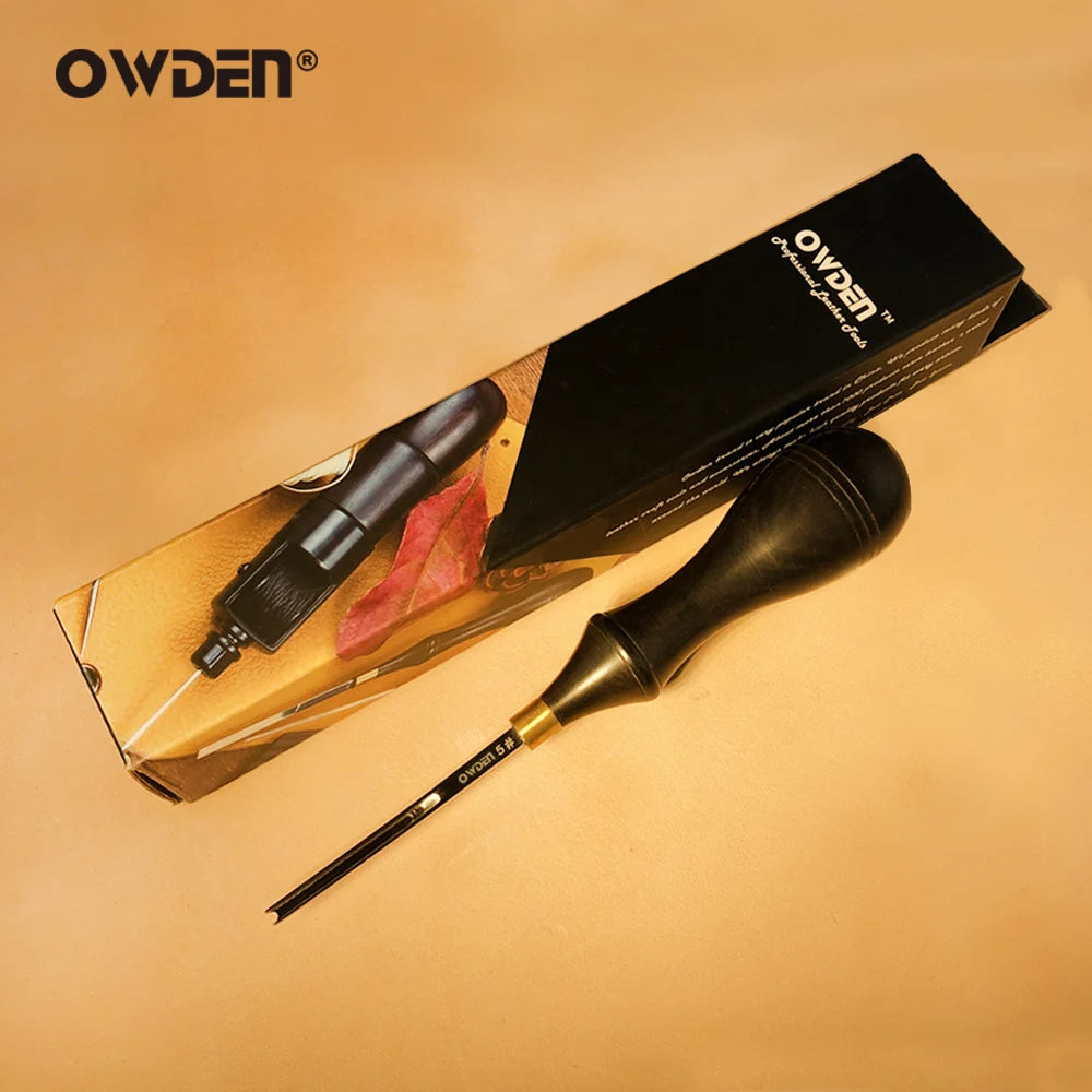 OWDEN #1-5 Leather Edge Beveler Tool Kit Leathercraft Skiving Tool for Hand Leather Sharpness Chamfering Edge Beveler Set