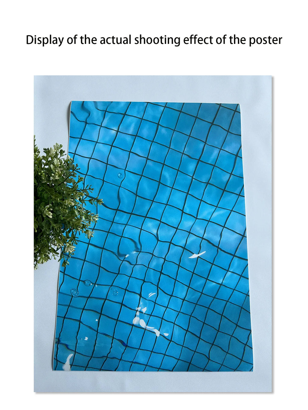 Canvas Print Painting Poster Modern Fashion Style Blue Pool Grid Wall Picture Art Living Room Studio Interior Home Decoration