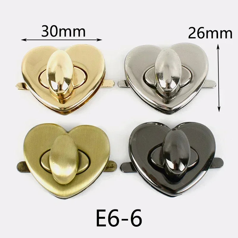 Deepeel 2Pcs Metal Lock Buckles for Women's Bags Turn Twist Locks Shoulder Bag Decor Closure Latch Clasp DIY Hardware Accessory