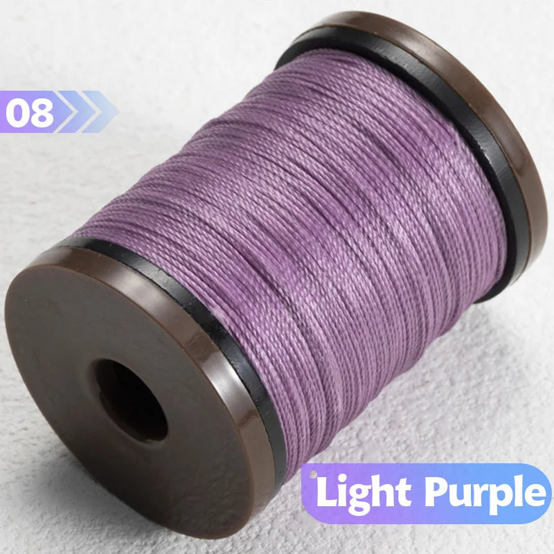0.4/0.5/0.6mm Round Waxed Thread Circular Leather Sewing Waxing Thread for Manual Sewing and Jewelry Craftsmanship