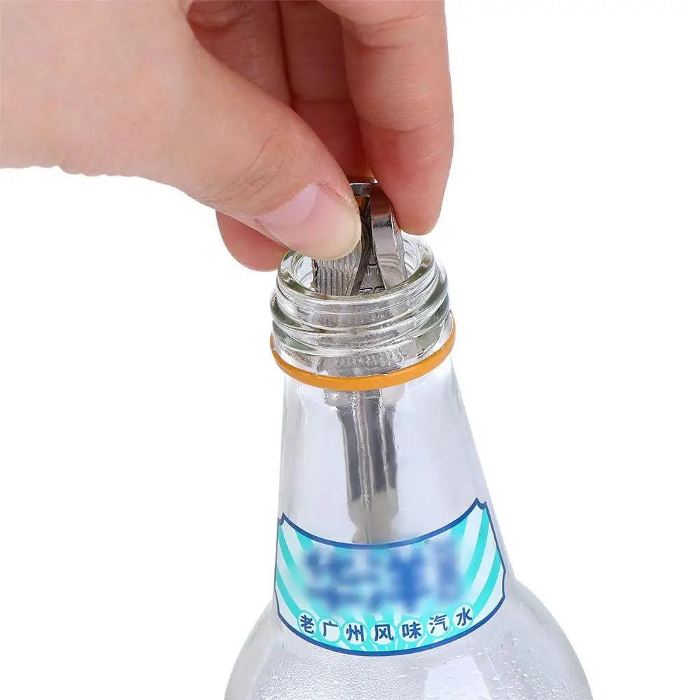 Funny Magic Folding Key Magic Tricks For Kids Crossing Into The Bottle Ring Magic Tricks Props Toys Close-up Performance Gift