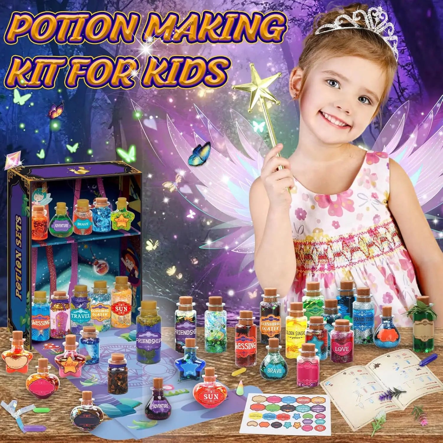 Little Magician DIY Magic Potions Kit Color Changing Freezing Witches Brew Science Experiment Toy for Kids Christmas Gift