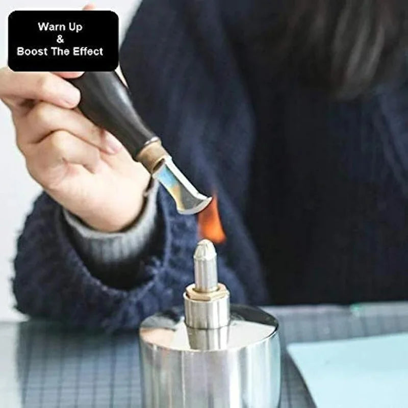1-2.5mm Leather Edge Creaser Leathercraft Edge Creasing Tool, Edge Marking Leather Craft Black Wood Handle Tools hot cold press