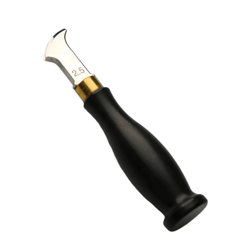 1-2.5mm Leather Edge Creaser Leathercraft Edge Creasing Tool, Edge Marking Leather Craft Black Wood Handle Tools hot cold press