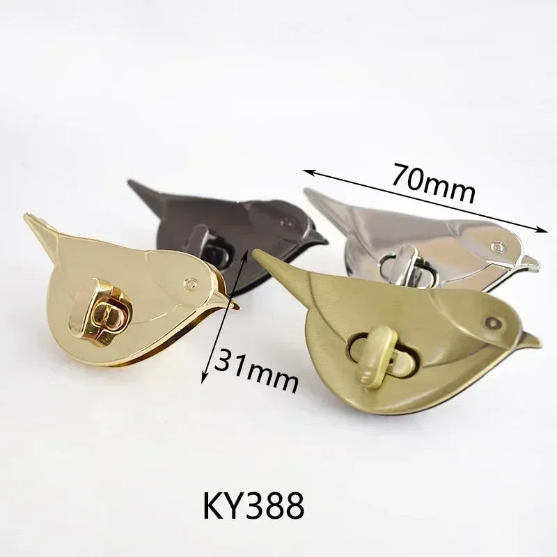 Deepeel 2Pcs Metal Lock Buckles for Women's Bags Turn Twist Locks Shoulder Bag Decor Closure Latch Clasp DIY Hardware Accessory