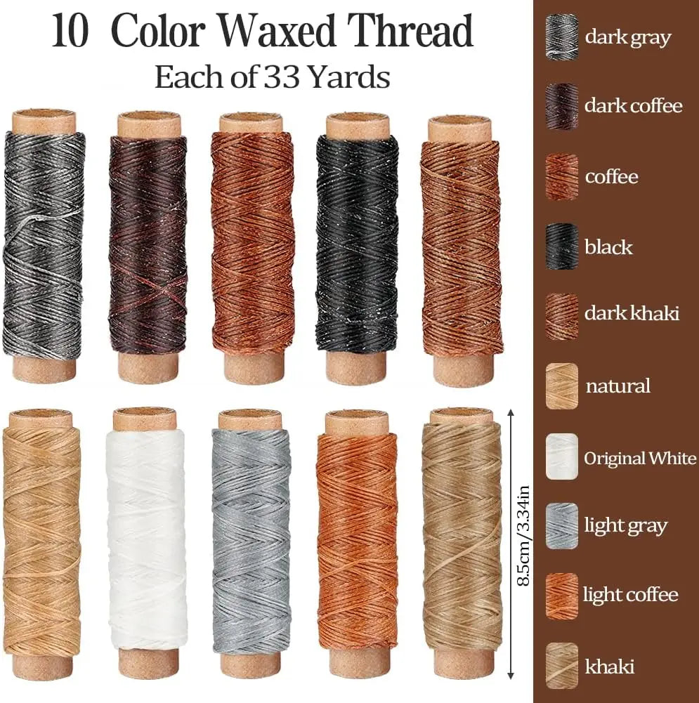 IMAZY Leather Sewing Waxed Thread Stitching Spool for Leather Craft DIY Bookbinding Shoe Repairing Sewing Tool Accessories