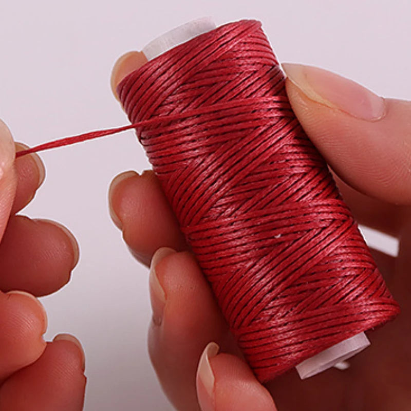 1pc 150D Flat Waxed Thread Diameter 0.8mm DIY Leather Specialized Thread Durable No Stripping Leather Sewing Utensils