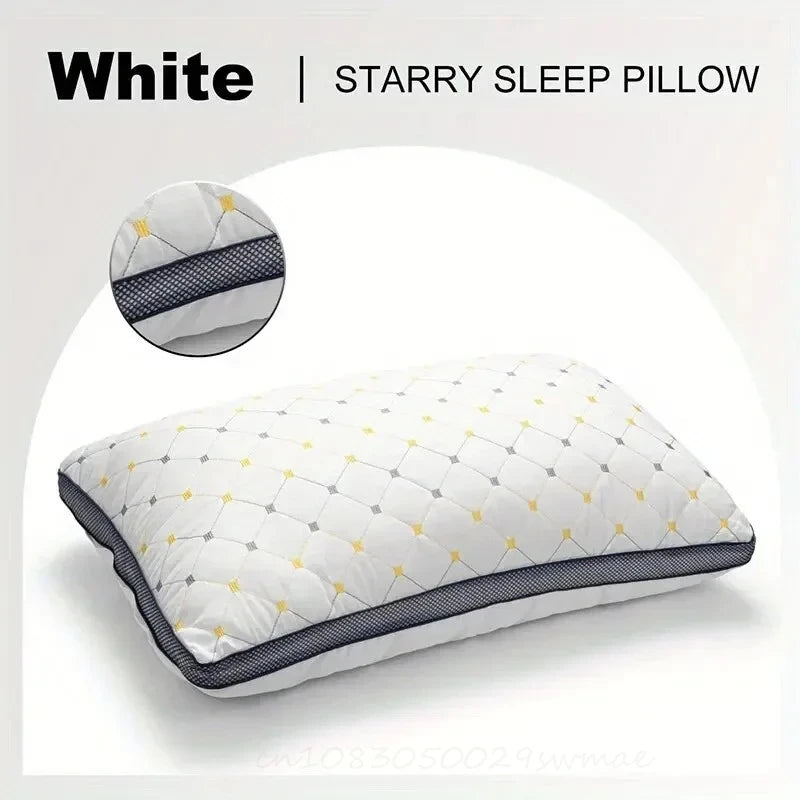 Polyester Pillow Insert for Adults - Hotel & Home Use Soft White Rectangular Bedding Core Durable Pillow for Dorm & Household
