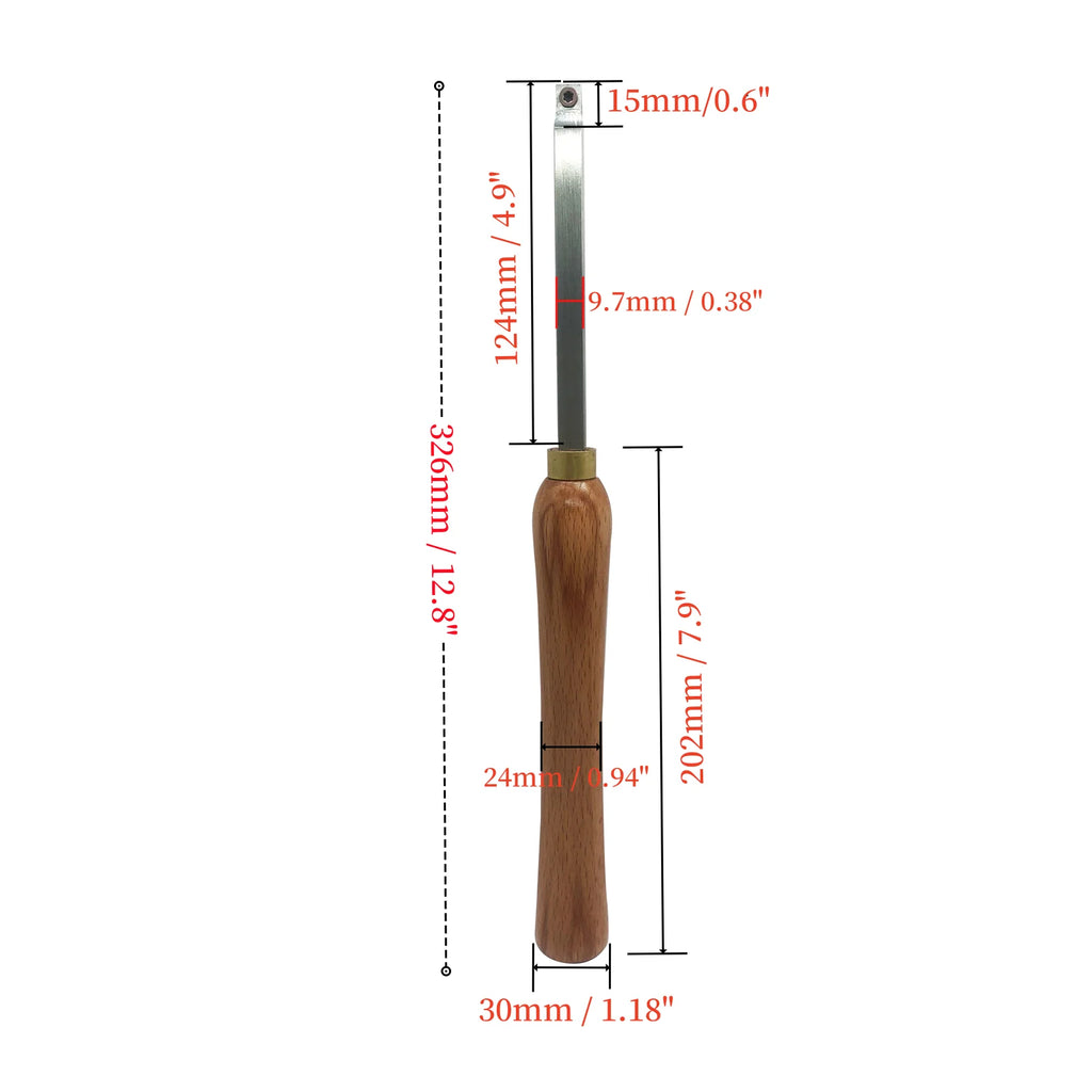 Woodturning Carbide Lathe Tools, Wood Turning Tool Set of 3 Rougher Detailer Finisher Carbide Lathe Tools for Woodturning