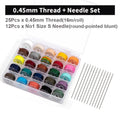 WUTA Leather Sewing Thread Kit Round Waxed Thread 25 Colors Set Mini Bobbin Thread Handmade DIY Braided Rope Bracelet Line
