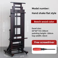 Beech Wood Professional Grade Easel Single Rocker Height Adjustable Horizontal Vertical Solid Wood Floor Standing Large Easel