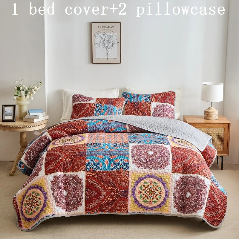 Bedspreads & coverlets for All Seasons Soft Bedspreads Quilt Bedding Set with Pillow Shams Queen King Coverlet Blanket Bed cover