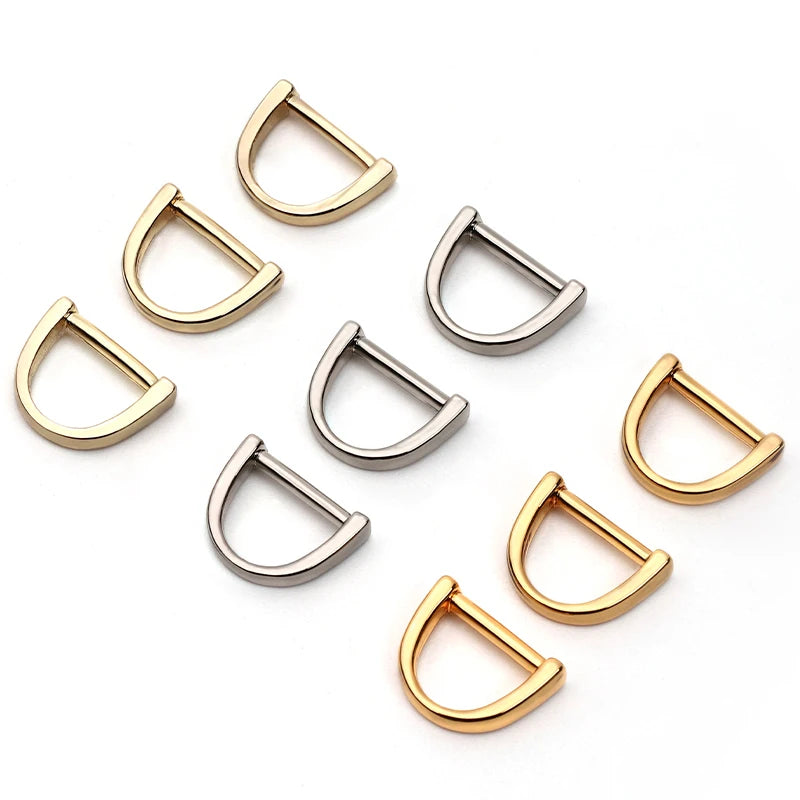WUTA  Zinc Alloy D Ring Metal Zipper Pulle Buckle For Luggage hardware Accessories DIY Sewing Leather Craft 10pcs