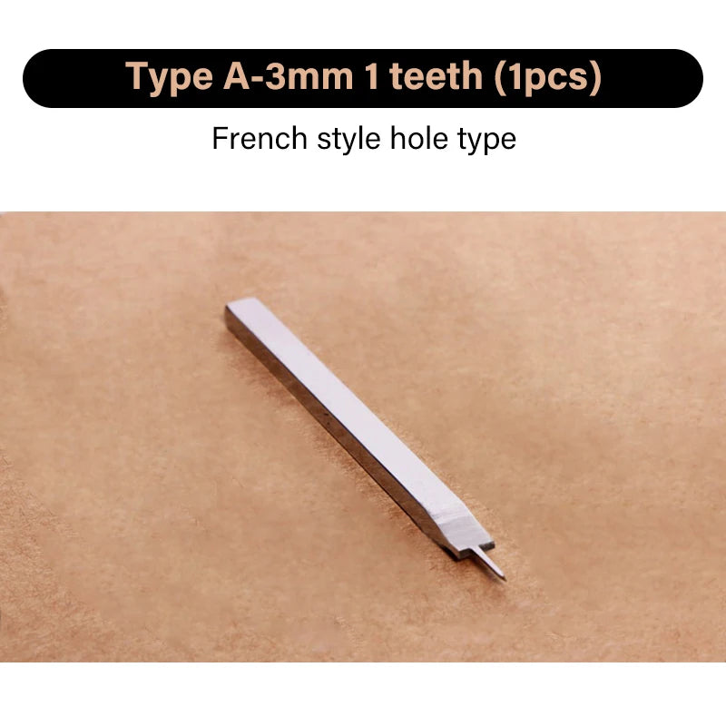 WUTA 1/2/4pcs Leather Chisel Diamond Hole Punch Stitching Tool French Style Pricking Iron DIY Craft Tools Completely Polished